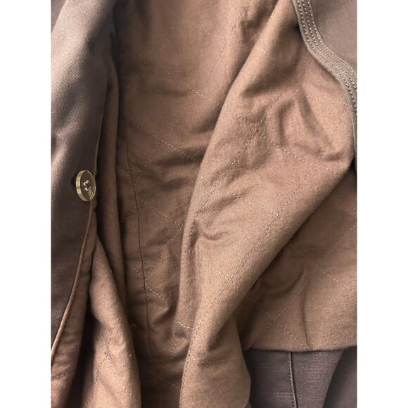 Juicy Couture George Raincoat Woman's Small Double Breasted Belted Brown - Picture 6 of 9